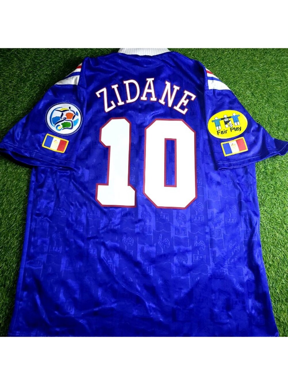 Zidane France Adidas 1996 EURO CUP Soccer Jersey XL